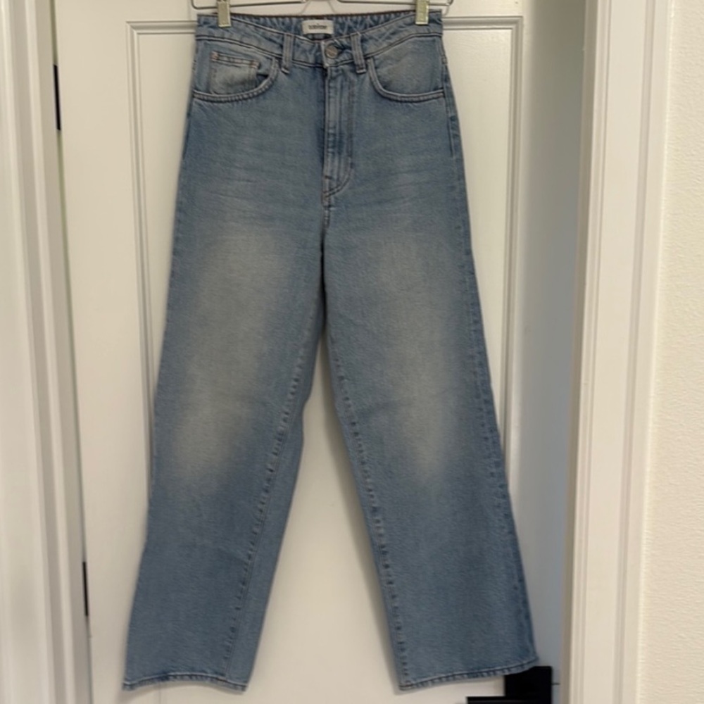 Toteme High Waist Full Leg Classic Blue Women's Jeans